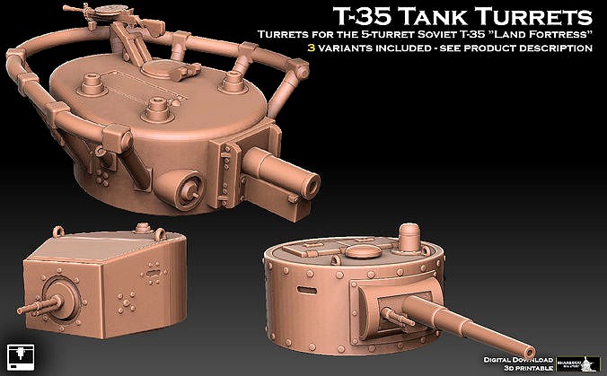 T35 Tank Turrets | 3D