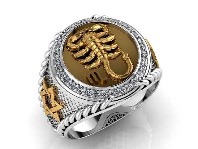 Scorpion Ring zodiac | 3D