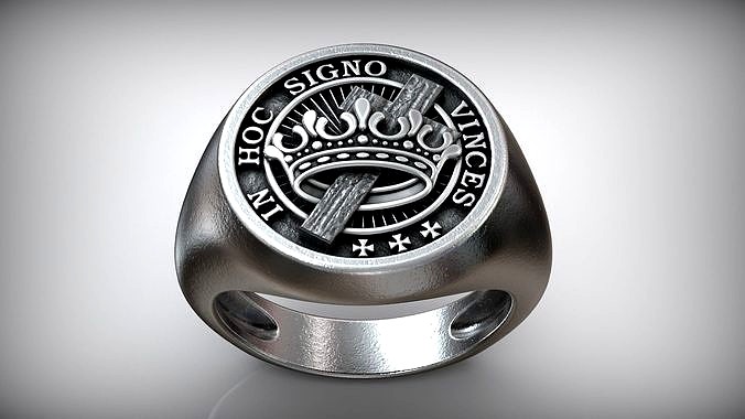 Crusader Templar Knight Masonic Ring | 3D