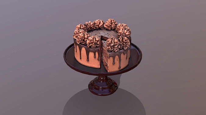 Sliced Chocolate Gateau