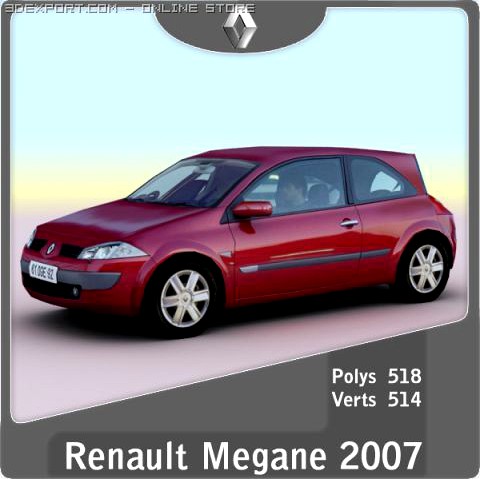 2007 Renault Megane 3D Model