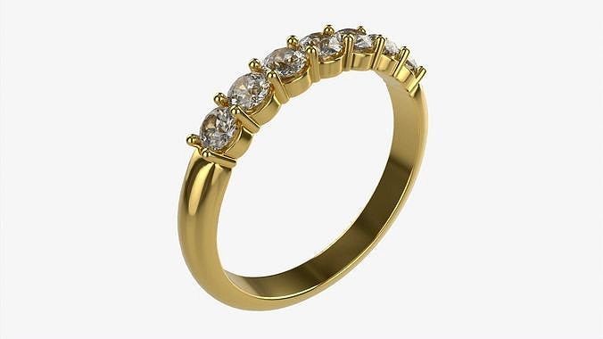 Gold Diamond Ring Jewelry 01