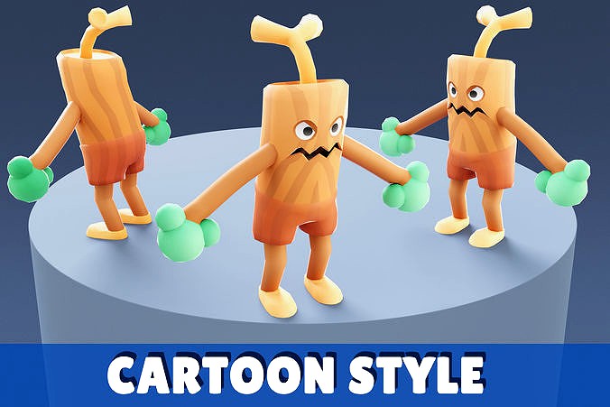 Cartoon Characters - Medium Stumpy Warrior