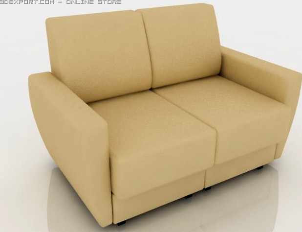 The Sofa from two sections v1 3D Model