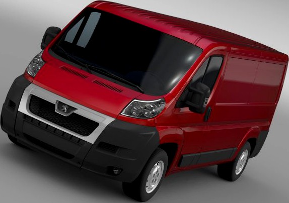 Peugeot Boxer Van L2H1 2006-2014 3D Model