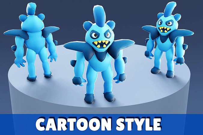 Cartoon Characters - Big Blueny Warrior