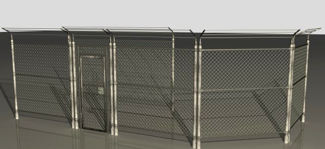 Wired Fence 3D Model