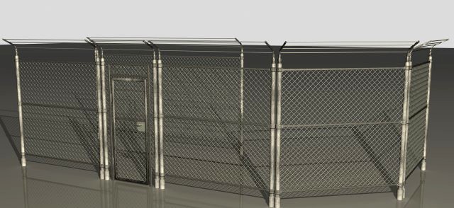 Wired Fence 3D Model