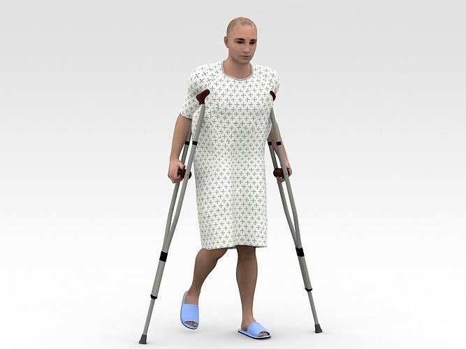 Patient with Crutches