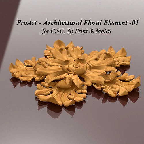 ProArt-Architectural Floral Element 01 CNC and 3D Jobs