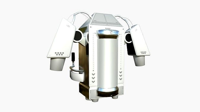 Jetpack G05 White Aluminum - SciFi Character Design