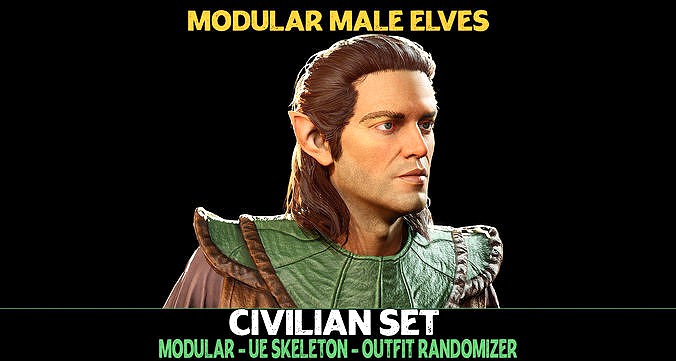 Civilian - Male Elf - Fantasy Elves Collection - UE5