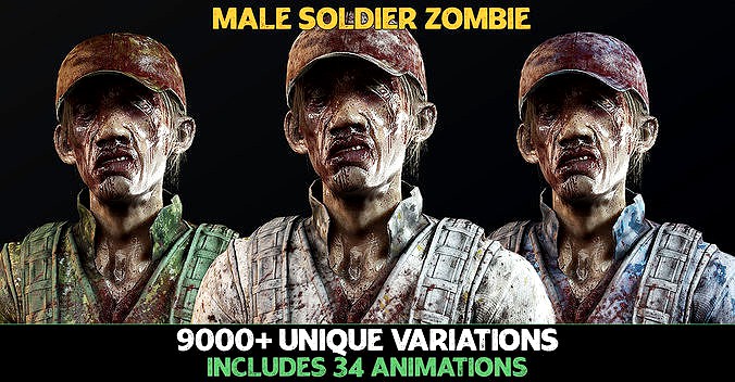 Zombie - Army Soldier UE4 UE5