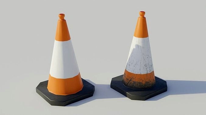 Traffic Cone - Low Poly PBR