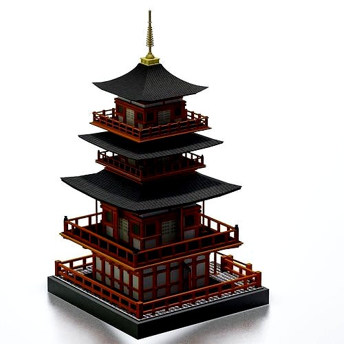 JAPANESE TEMPLE LOW POLY GAMEREADY
