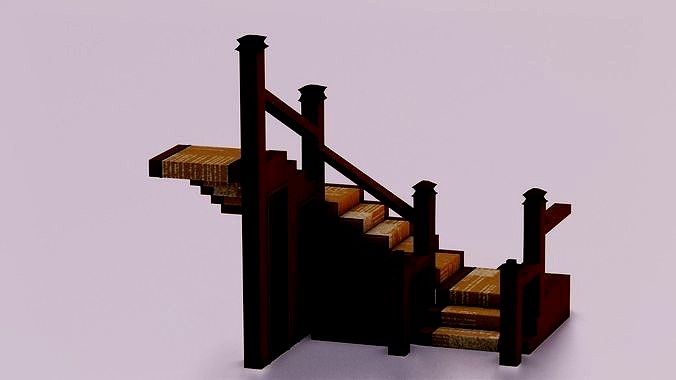 STAIRCASE LOW POLY GAME READY