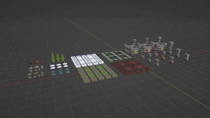 tower defance game ready low poly tower pack