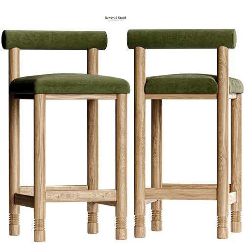 Revival Counter Stool in Green