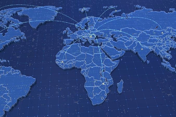 Globalization World Map Animated