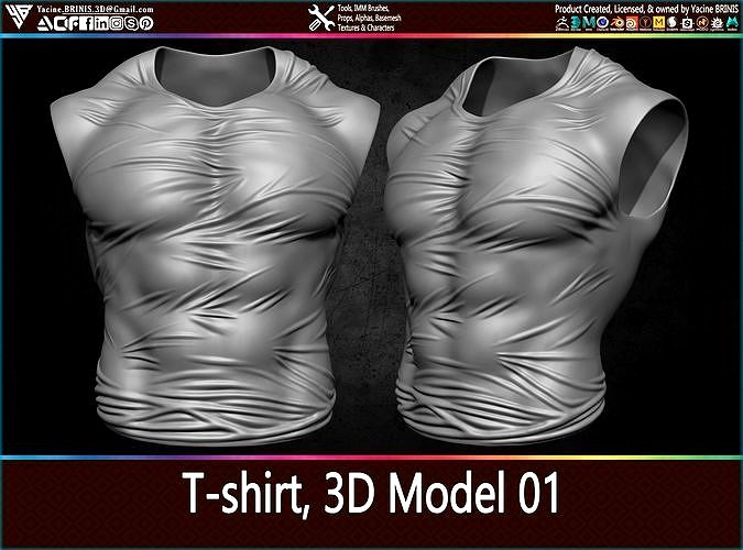 T-shirt Volume 01 3D Model