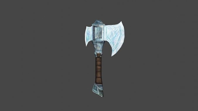 Low Poly Frost Axe