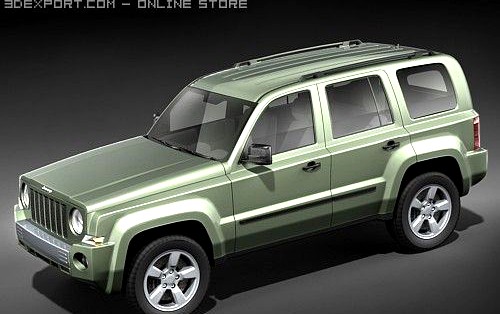 Jeep Patriot 2008 mid poly 3D Model
