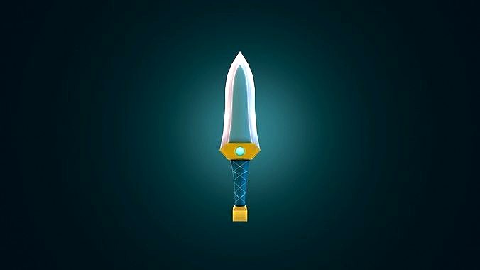 Stylized Dagger - Handpainted RPG Low-Poly Game Ready 3D model