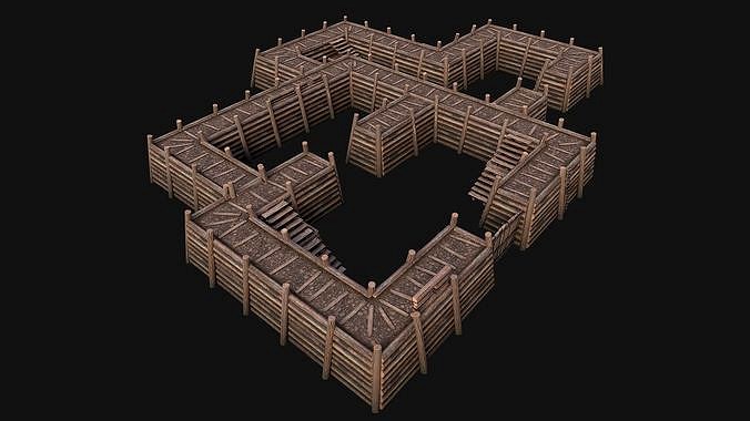 Wooden Castle Fort Walls Modular