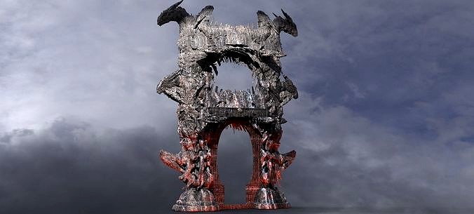 Hades Underworld Pillar Archway 3D