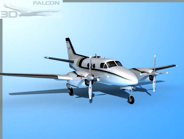 Falcon3D E90 King Air F11 3D Model