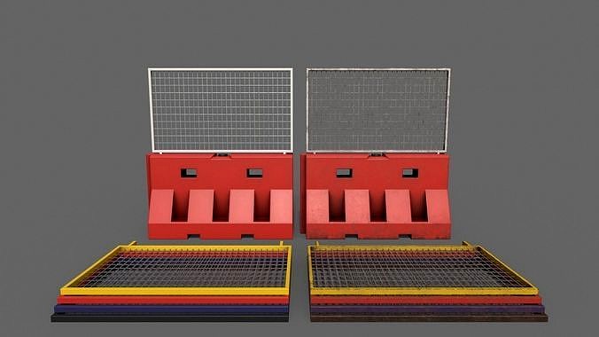 PBR Traffic Barrier Red