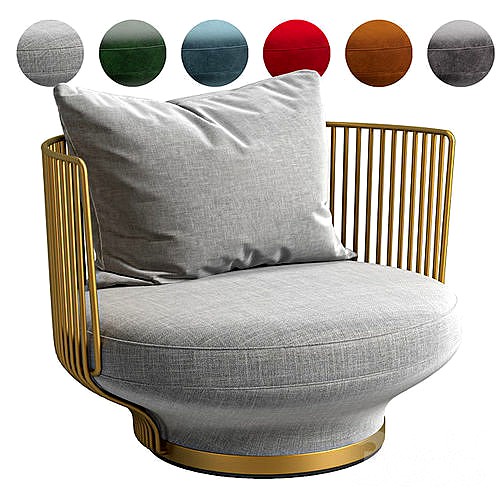 Wittmann PARADISE BIRD Fabric armchair