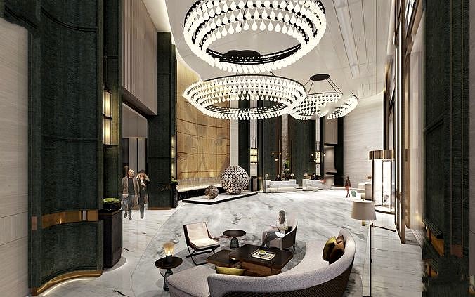 Luxury Hotel Lobby - Pack of 20 SKP files