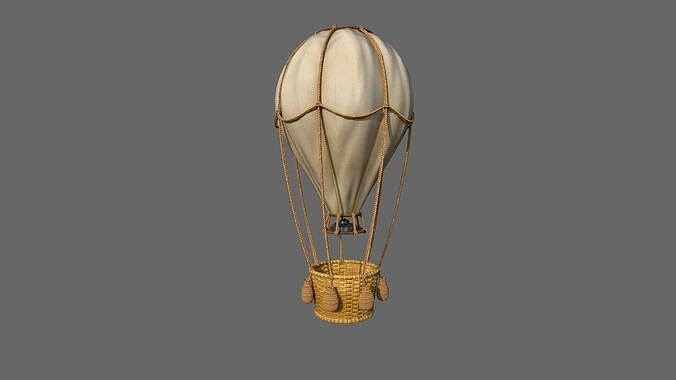 Stylized hot air balloon PBR game ready