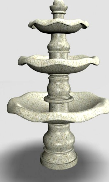 Tiered Fountain 012011 3D Model