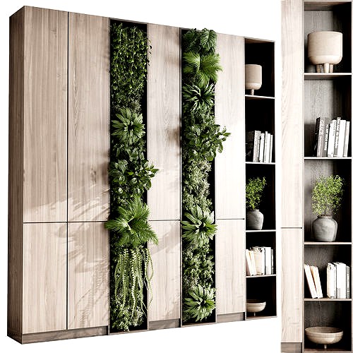 Vertical Wall Garden With cabinet furniture
