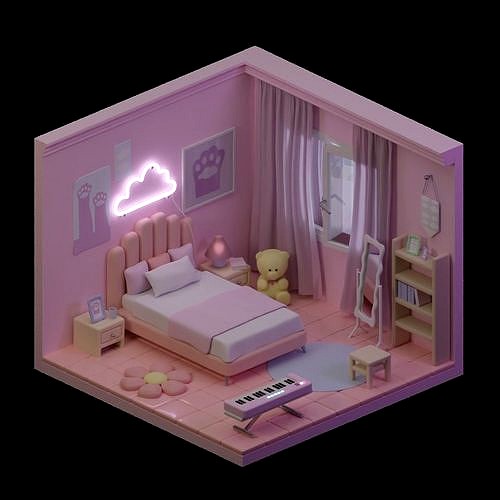 Pink Room 3d model