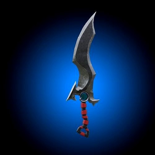 Stylized Sword Weapon Melee PBR low-poly game ready