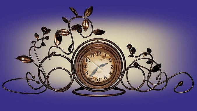 Bronze table clock
