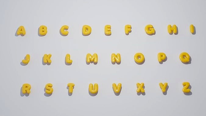 Balloon Letters with 4K textures
