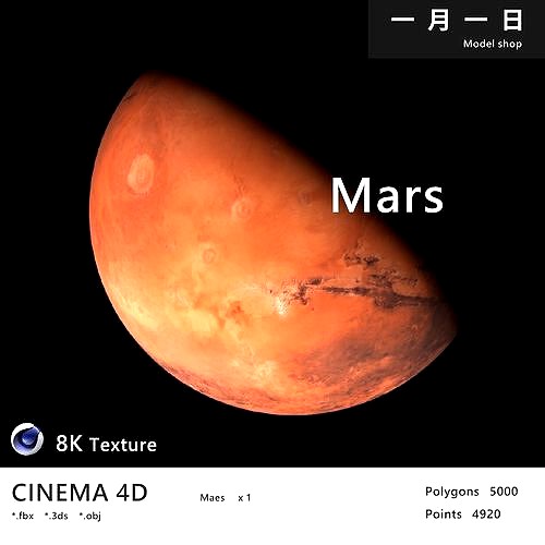 Realistic planet mars