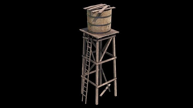Wooden water tower