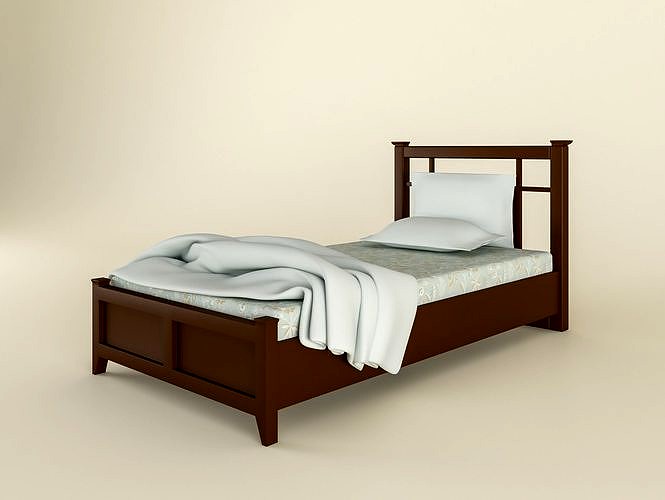 Brown Single Bed
