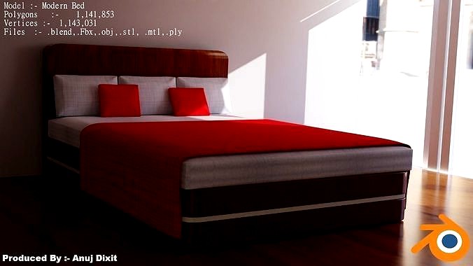 MODERN BED 3d Model