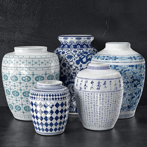 China porcelain decorative vase set