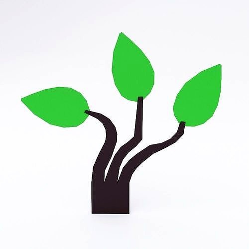 Toon tree 3d model