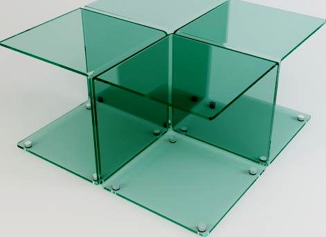 Glass table02 3D Model