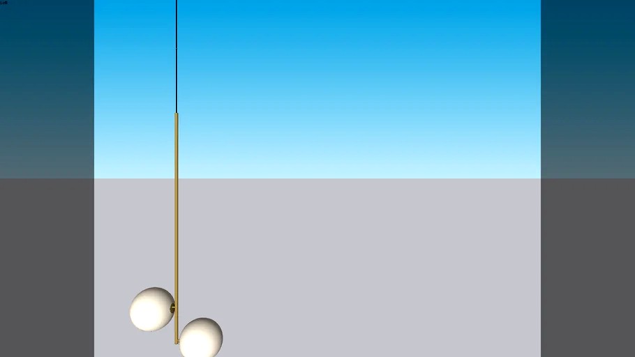 West elm Sphere + Stem Pendant - Brass