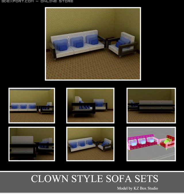 ID50022 Arm chair Clown Furniture Sets 3D Model