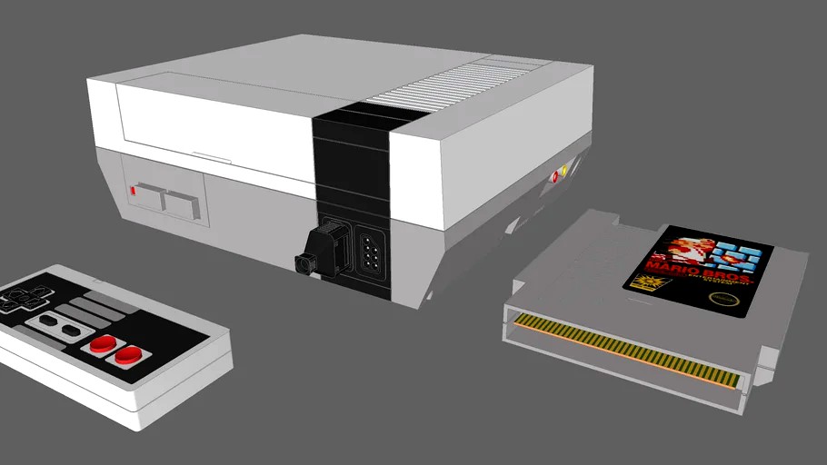 Nintendo Entertainment System NES 3D Model